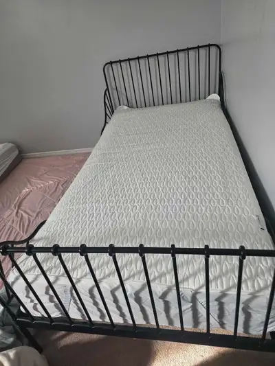 IKEA MINNEN Extendable Kids’ Bed + Twin Mattress, View more