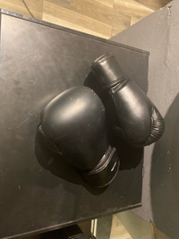 Black boxing gloves