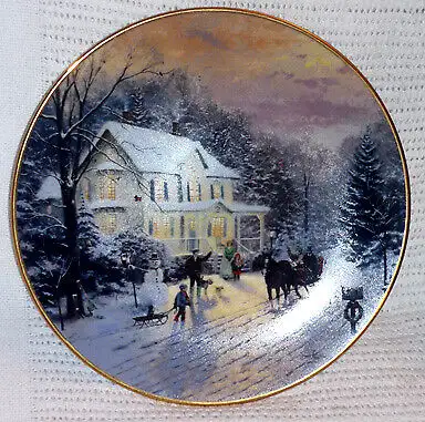 Sleighride Home Plate: by Thomas Kinkade Plate No 9792, View more