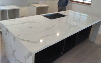 PROFESSIONAL QUARTZ COUNTERTOP, KITCHEN CABINET, PORCELAIN TILES