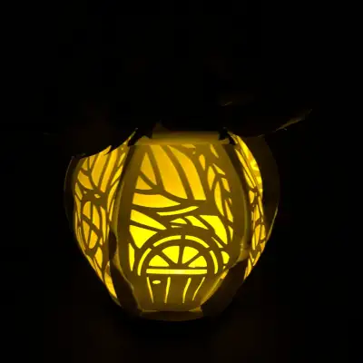 6x7 Large Purple Fairy House 3D Popup Lantern, View more