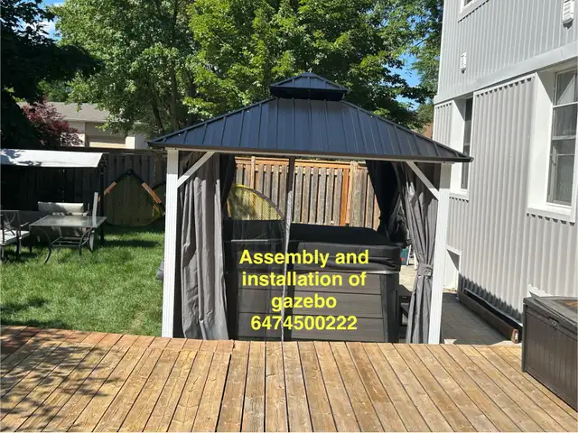 assembly of gazebo in Outdoor Tools & Storage in Oakville / Halton Region - Image 10