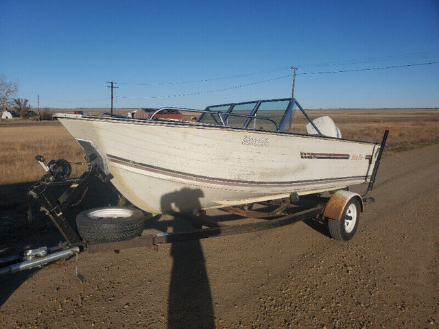 Blue Fin Aluminum open Bow, 120HP VRO Johnson in Powerboats & Motorboats in Swift Current - Image 2