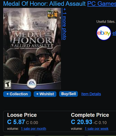 PC, Medal of Honor: Allied Assault,I have hundreds of video gams, View more