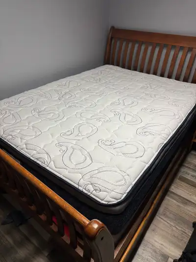 Queen sleigh bed frame, View more