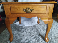 Vintage solid wood end table