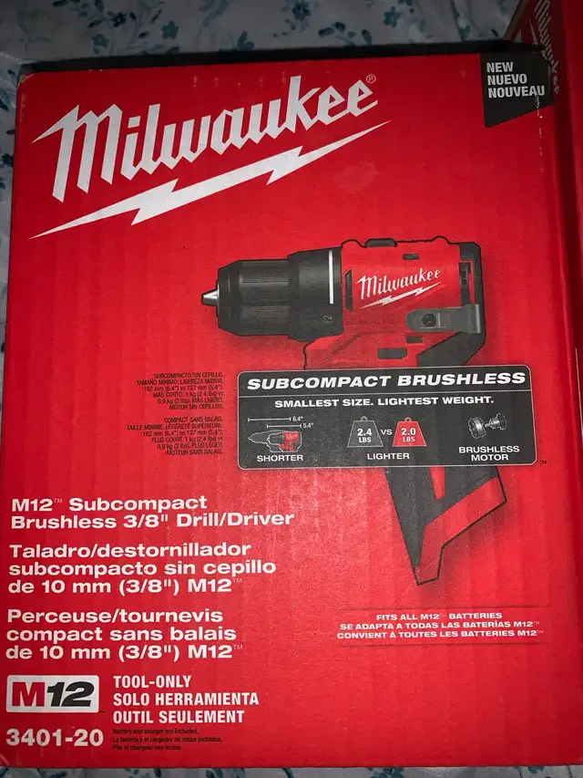 Milwaukee M12™ Subcompact Brushless 3/8" Drill/Driver in Power Tools in Oshawa / Durham Region - Image 2