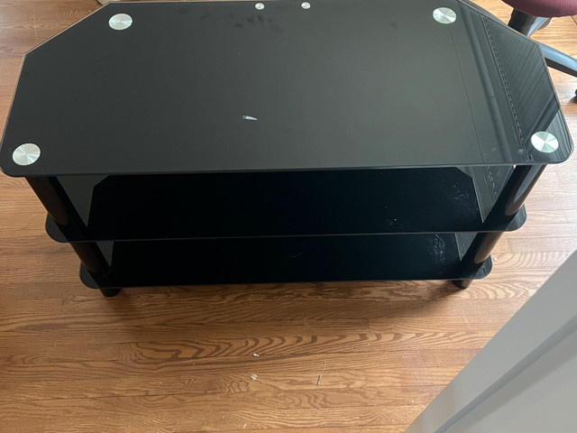 glass tv stand in TV Tables & Entertainment Units in Kitchener / Waterloo - Image 3