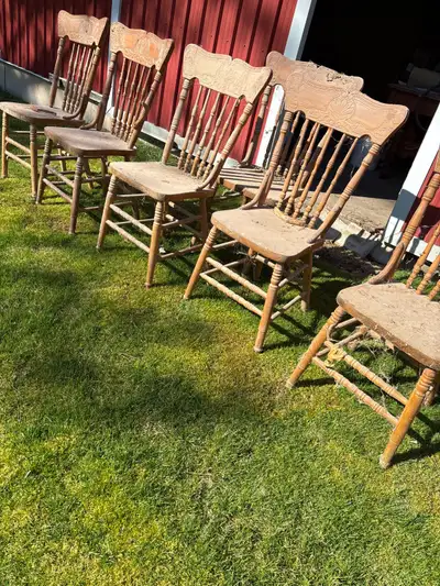 Antique chairs and table , View more