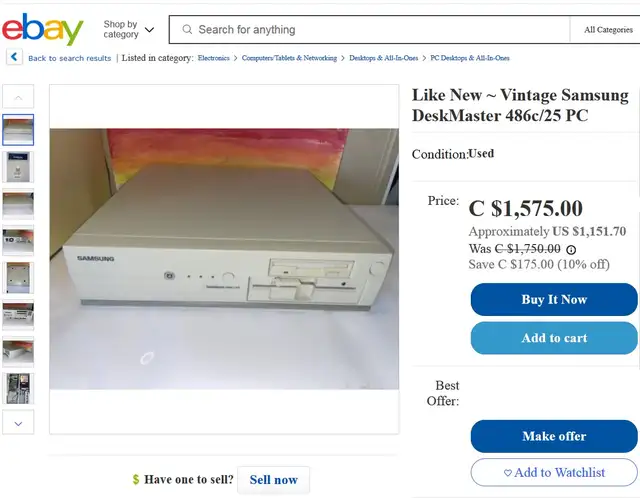 Vintage retro gaming PC - Samsung Deskmaster 486C computer in Desktop Computers in Edmonton - Image 10