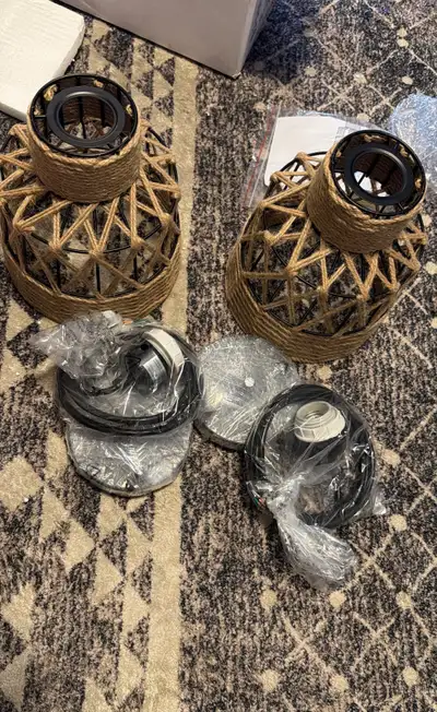 Jute Rope Pendant Light Set, View more