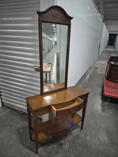 Knechtel Walnut 2-pce Console and Mirror, View more
