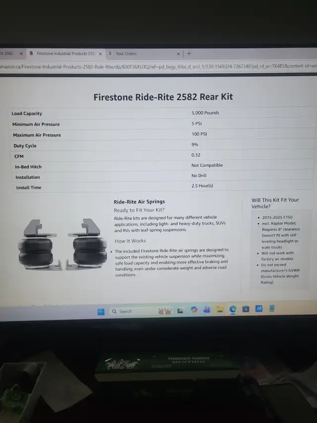 Firestone Ride-Rite Air Spring Kit in Other Parts & Accessories in Owen Sound - Image 7