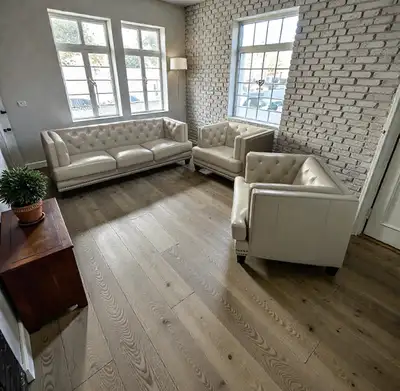 Elegant Contemporary Leather Sofa and Chairs , View more