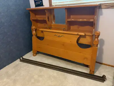 Solid pine wood bed. Full/ Queen size., View more