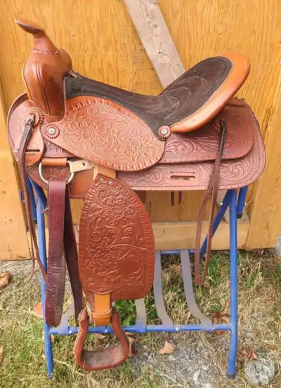 New 16" Griffith Western Saddle, View more