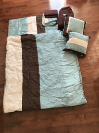 King size Ensemble complet Draps et douillette 