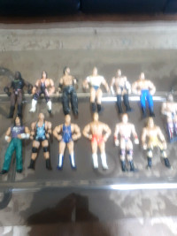 Lot of  13 WWE WCW action figures jakks Pacific 