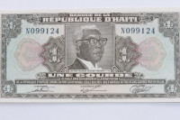 5  BILLETS  DE BANQUE D'HAITI