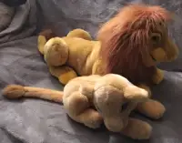 Disney The Lion King Plush Bundle ~ Mufasa Puppet & Baby Simba