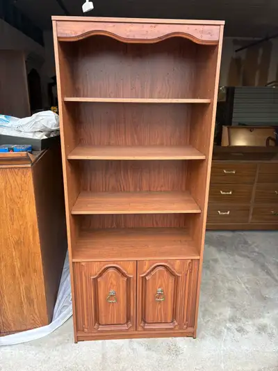Free delivery used Wooden Bookcase with Cabinet, View more