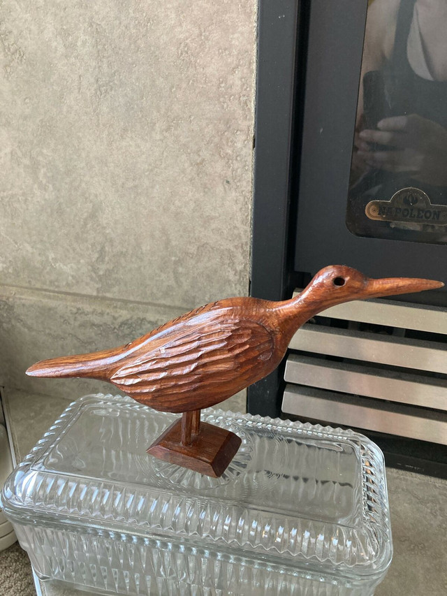 Jamaica wooden carved bird art wood home decor in Arts & Collectibles in Calgary