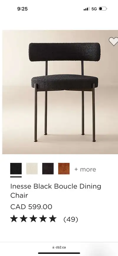 CB2 Dining Chairs, View more