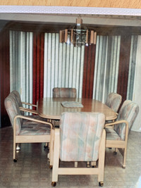 Dining room table and chairs