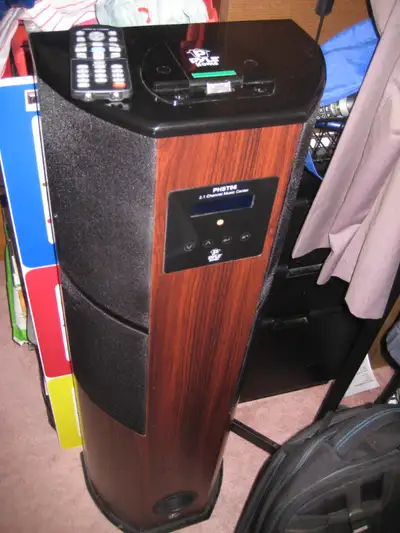 Pyle PHST96 - one of these best designer one piece speaker 2.1 system, a beautifully designed piece...