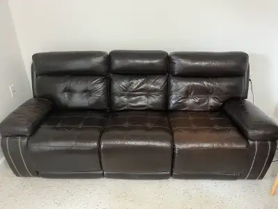 Leather Reclining Sofa - electric, View more