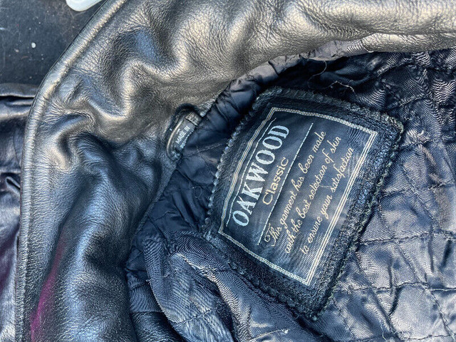 Black leather jacket oakwood classic in Men's in Mississauga / Peel Region - Image 2
