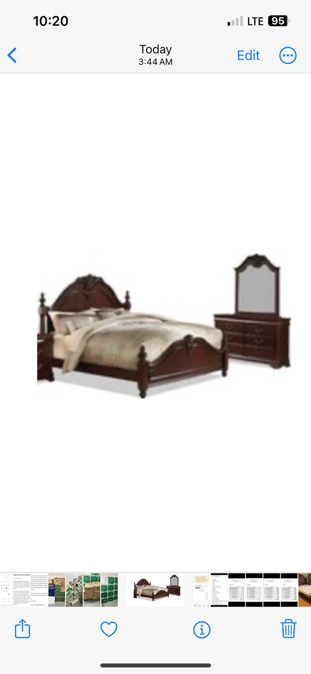 Queen size bedroom set  in Beds & Mattresses in Windsor Region