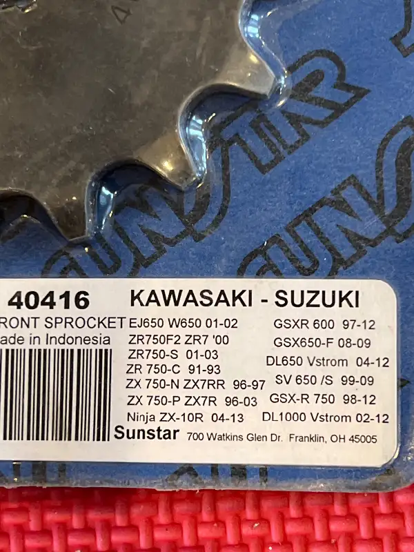Suzuki Kawasaki front drive gear sprocket 525 Pitch 16 t 40416 in Other in Barrie - Image 5