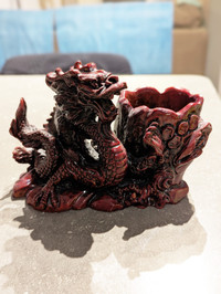 Asian Chinese Dragon Statue Holder