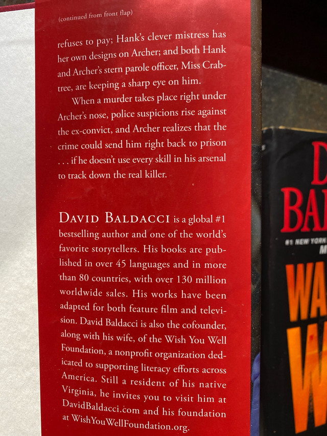 4 David Baldacci Thrillers in Fiction in Edmonton - Image 3