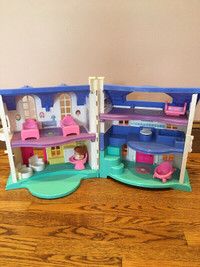 Vintage Fisher Price Doll House + accessories