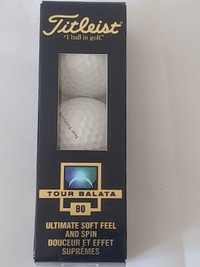 NEW-Titleist Tour Balata 90 Compression Vintage Golf Ball 3-Pack