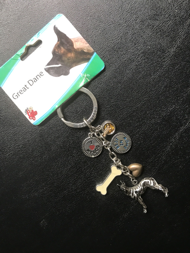 New, “Great Dane” 3 D Metal Dog Key Chain/Animal Art-S. Sweet in Arts & Collectibles in Bedford - Image 2