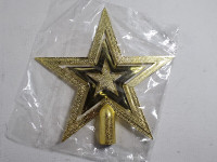 Christmas Tree star gold brand new / étoile or pour arbre noël