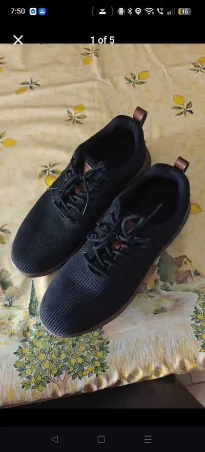 men's black knit dressy sneakers, View more