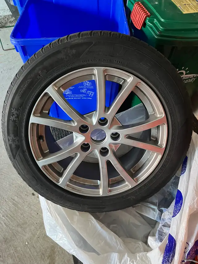 2012 Acura TL winter tires on17inch alloy rims 5x120bolt pattern in Tires & Rims in Markham / York Region - Image 3