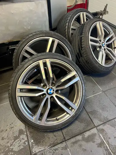 19 inch BMW staggered Rim set up rims and tires complete For sale in Vaughan *if this ad is active,i...
