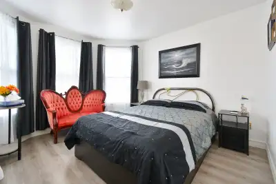 Bright room, private bathroom with shower. Shared kitchen and coin operated laundry available. Rent:...