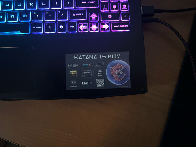MSI Katana 15 B13V with mouse and headset in Laptops in City of Toronto - Image 2