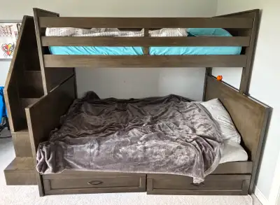 twin over double bunk bed - excellent condition , View more