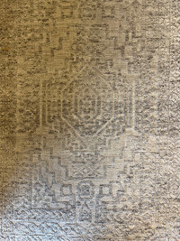 Wool rug 74 x 49 inch, light grey 