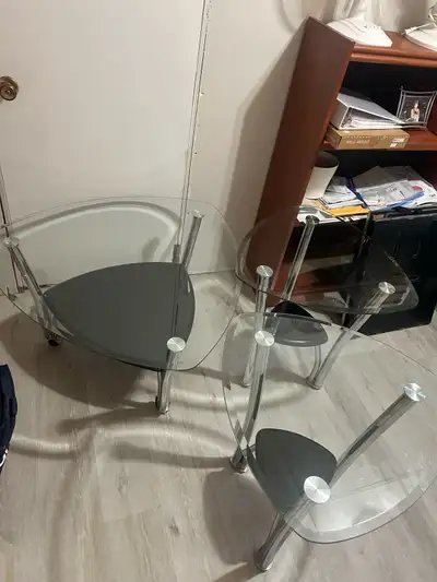 Glass Coffee and End Table Set, View more