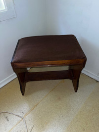 Sturdy wood bench with seat in good solid condition