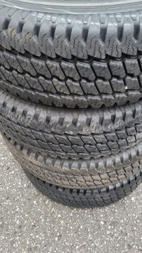 A set of Bridgestone Duravis 16" LT  tires.