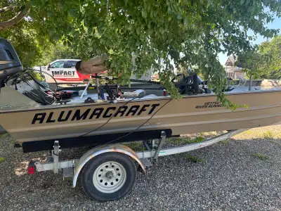 2008 alumacraft Jet Boat 115 4 stock Yamaha Winch Anchor Trolling motor Bought this this year but I’...